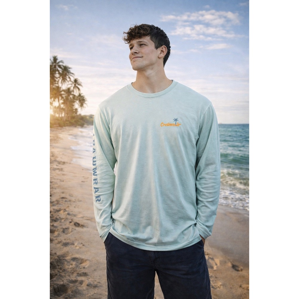 Caribbean Joe Island Supply Co. Long Sleeve T Shirt Mens M‎ Beer Island Time